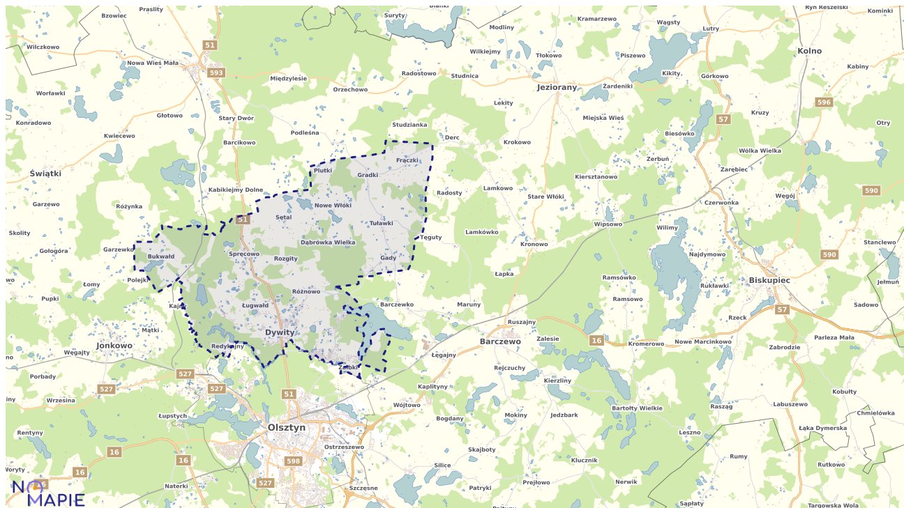 Mapa wyborów do sejmu Dywity
